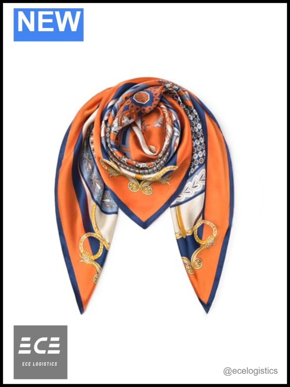 100% Mulberry Silk Scarf 35" Square Lightweight Headscarf Gift Box